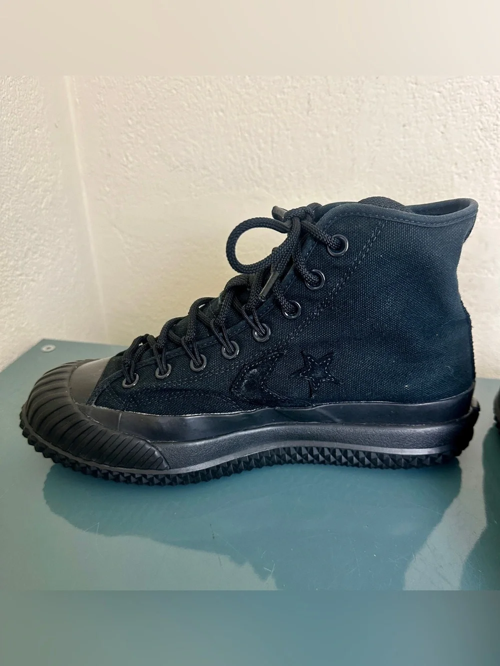 Converse All Star Mountain Club Black High Top Boots M 8 W 9.5 Fleece Lined